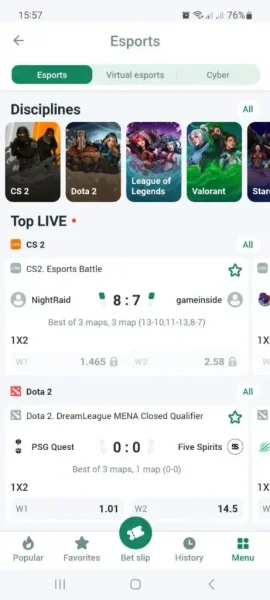 BetWinner Casino APK — скриншот 3