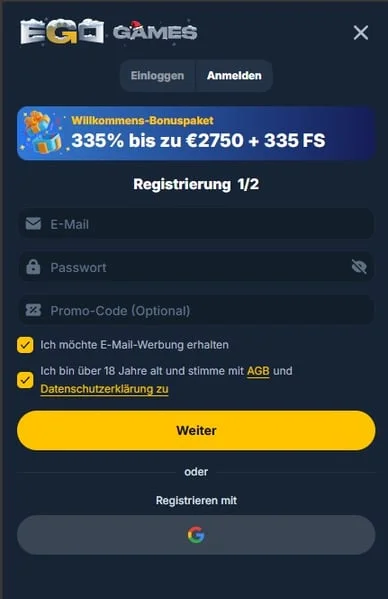 Ego Casino APK — скриншот 3