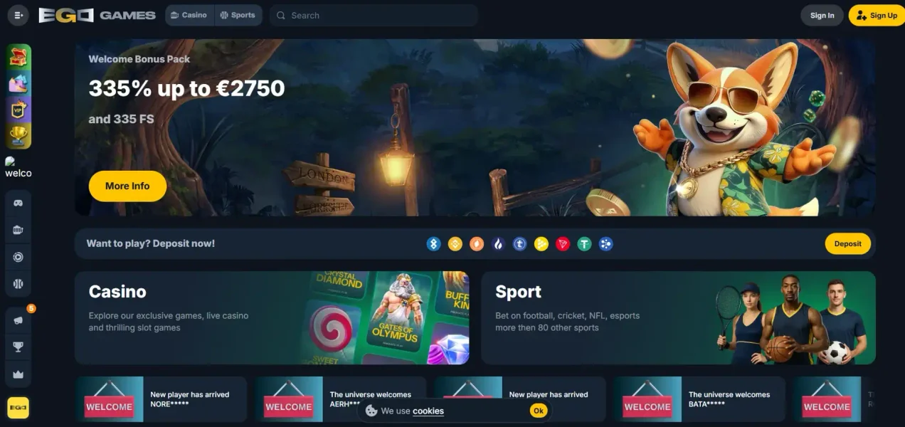 Ego Casino APK — скриншот 4