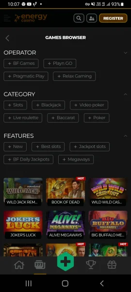 Energy Casino APK — скриншот 2