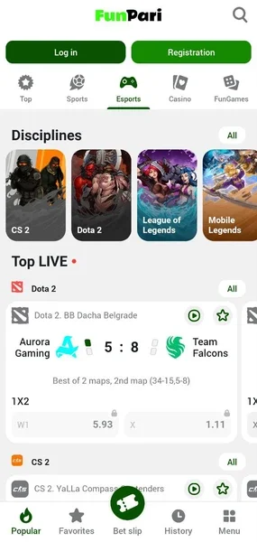 FunPari Casino APK — скриншот 1