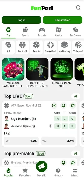 FunPari Casino APK — скриншот 3
