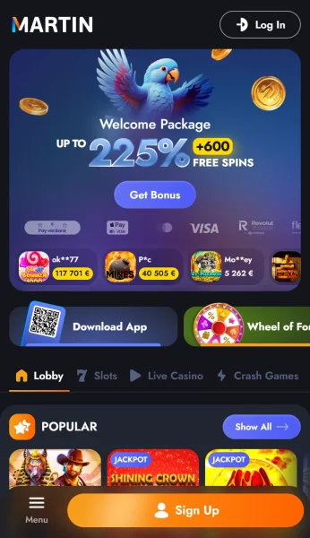 Martin Casino APK — скриншот 2