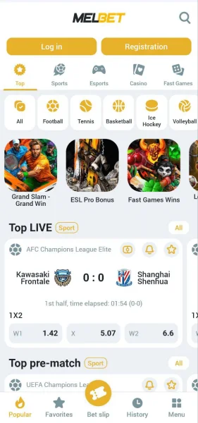 Melbet Casino APK — скриншот 1
