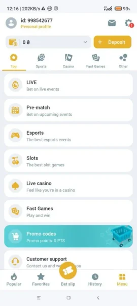 Melbet Casino APK — скриншот 3