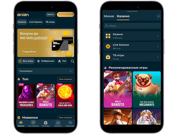 Onion Casino APK — скриншот 2