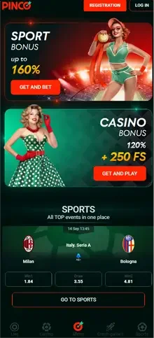 Pinco Casino APK — скриншот 3