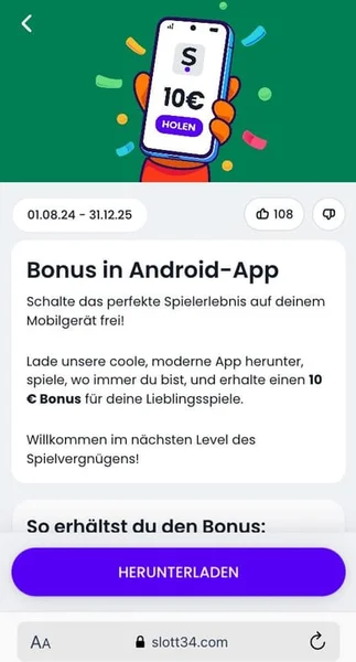 Slott Casino APK — скриншот 3