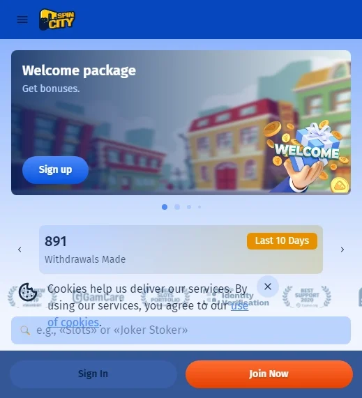 Spin City Casino APK — скриншот 2