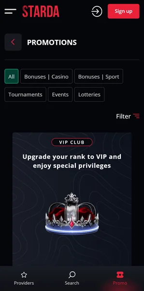 Starda Casino APK — скриншот 1