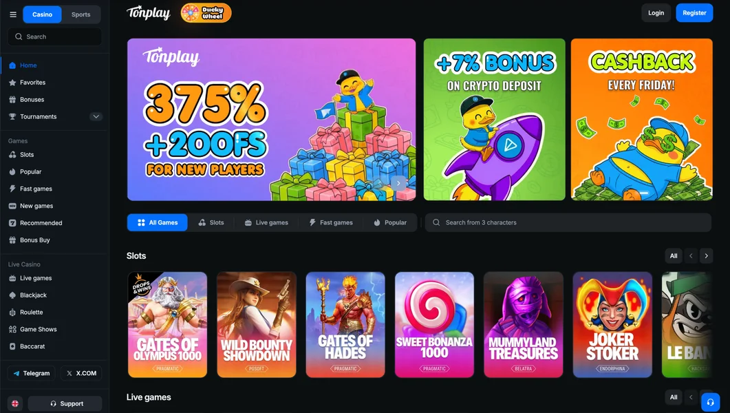 TonPlay Casino APK — скриншот 1