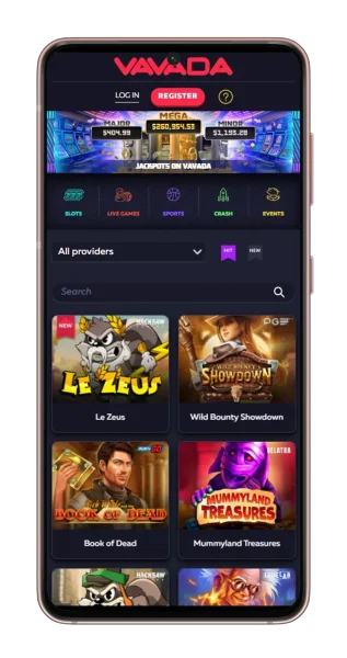 Vavada Casino APK — скриншот 2