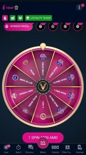 VBet Casino APK — скриншот 1