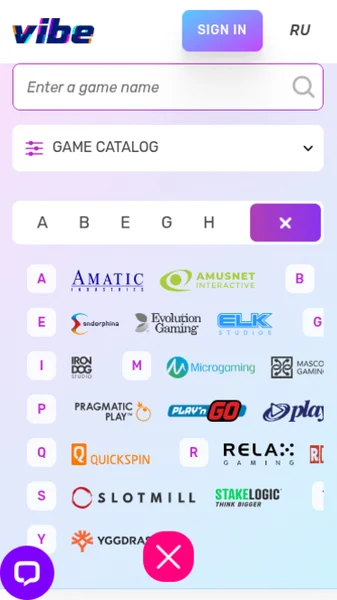 Vibe Casino APK — скриншот 2